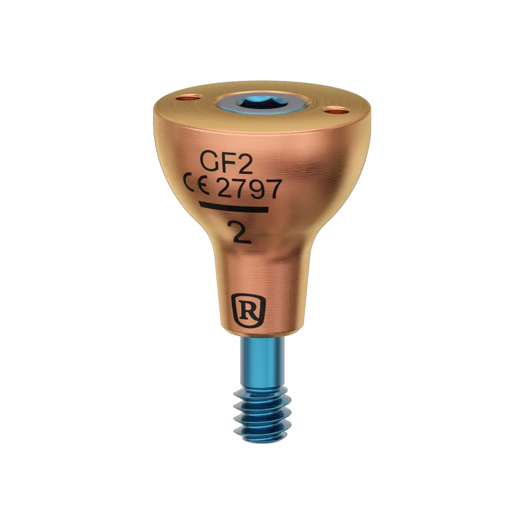 Healing abutment, 2 mm, R.