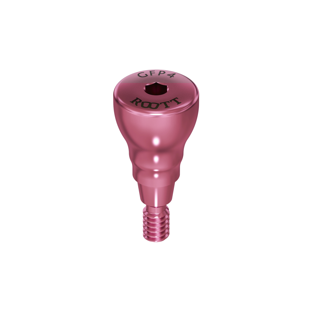 Healing abutment, one-piece, 4 mm, R.