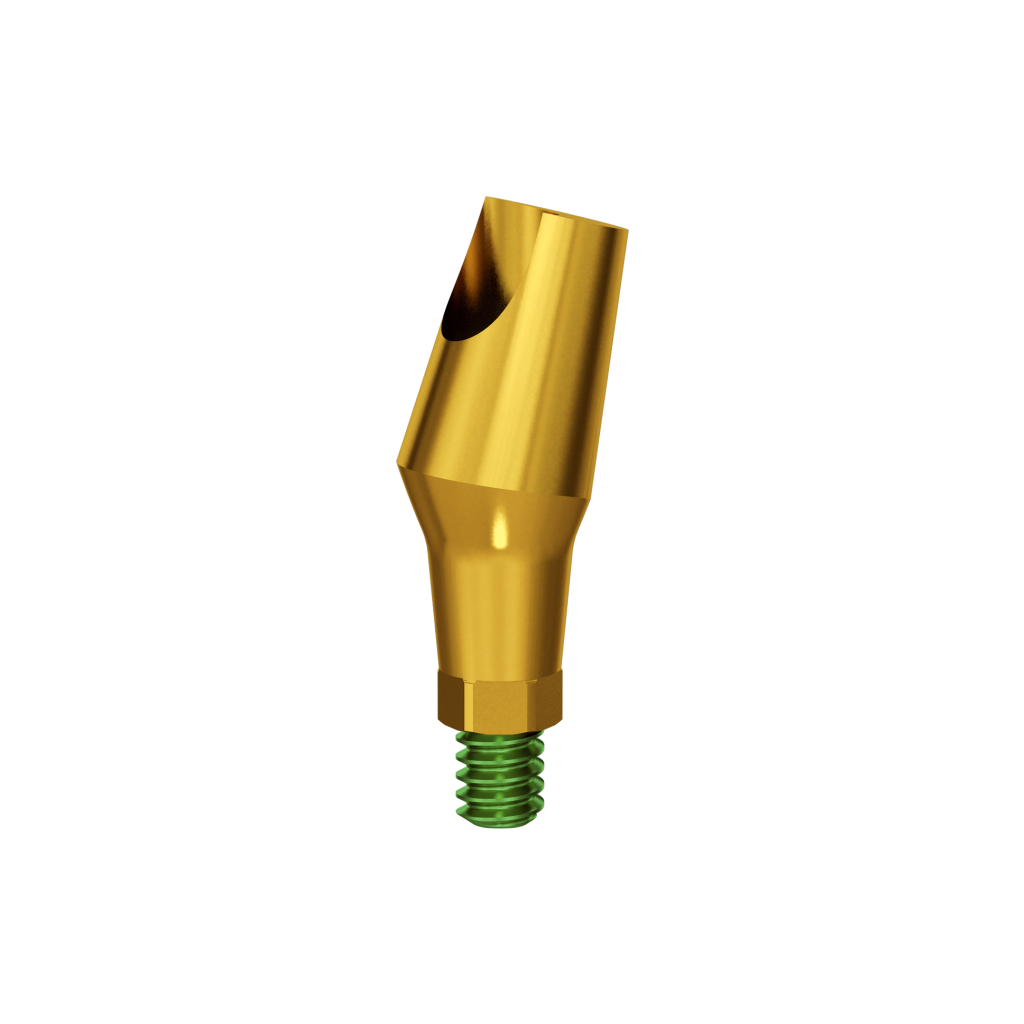Abutment, narrow, 15°, 1 mm, R.