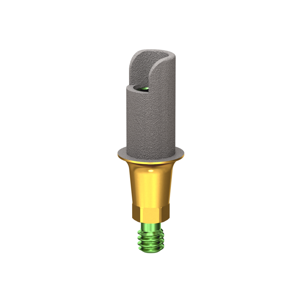 Abutment, titanium base, 1 mm, R.
