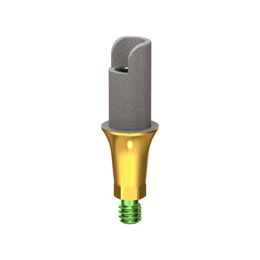 Abutment, titanium base, 2 mm, R.