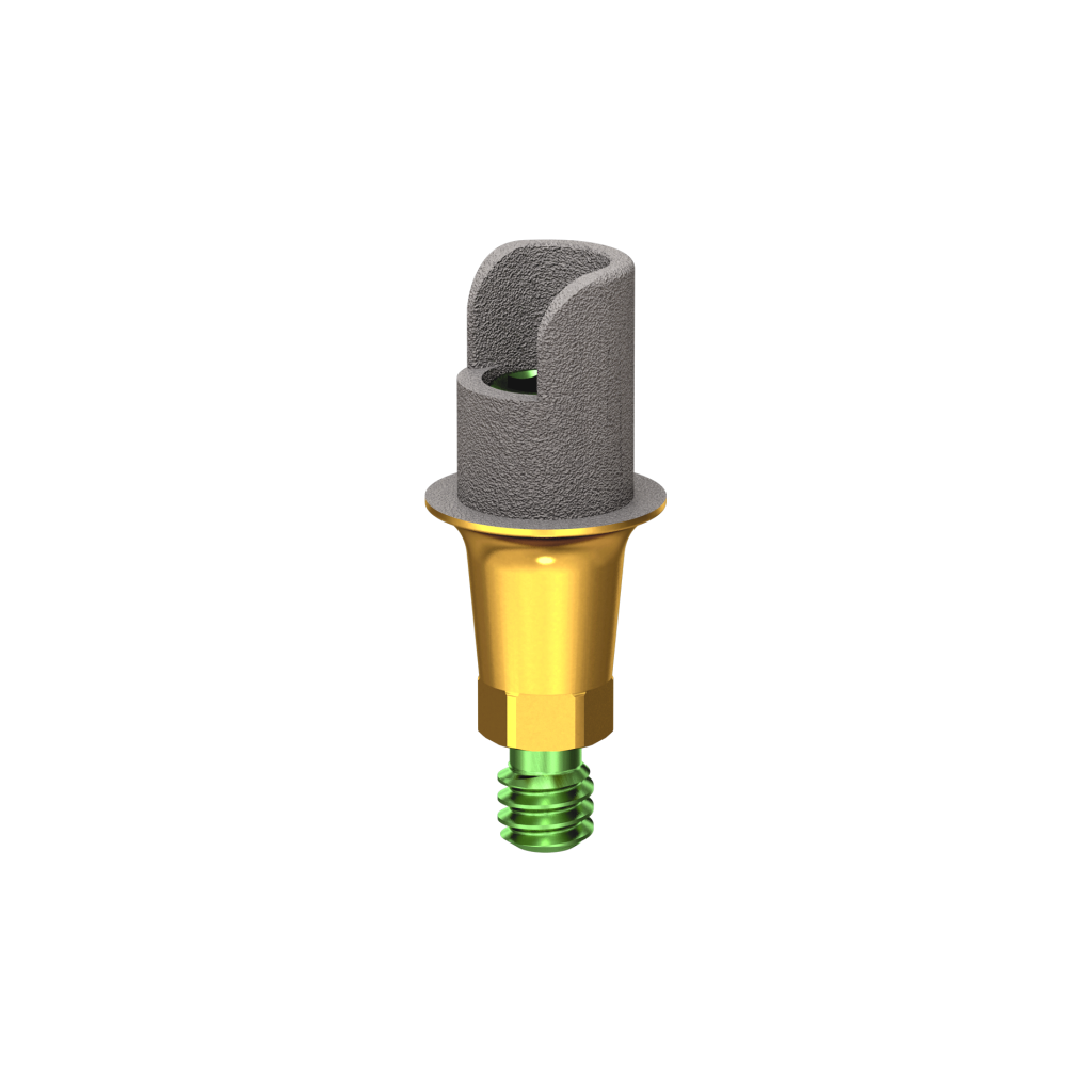 Abutment, titanium base, S, 1 mm, R.